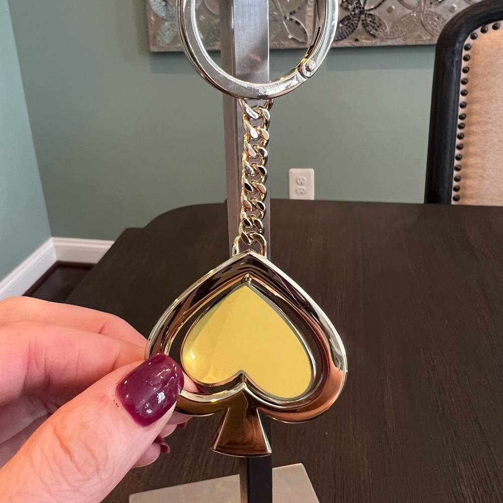 Kate Spade Rotating Heart Shaped Keychain - Picture 5 of 12